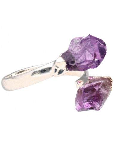 Anello Ametista in Bagno d'Argento -A83-