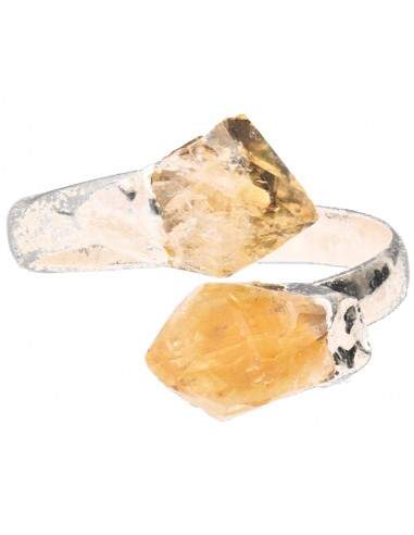 Anello al quarzo citrino riscaldato...