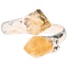 Silver Plated Heated Citrine Ring -A83-