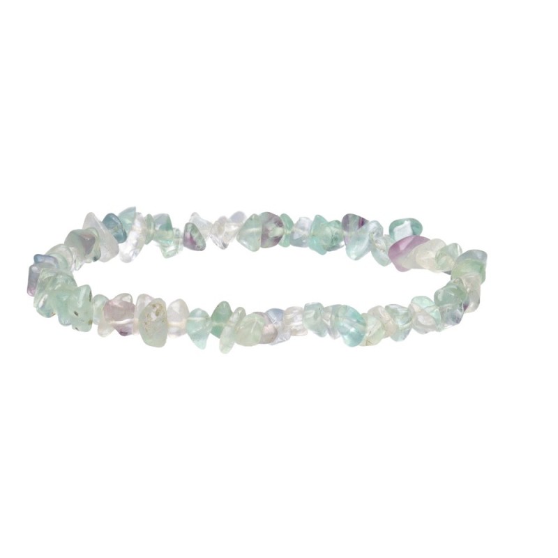 Bracciale con chips di fluorite verde