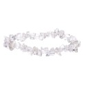 Pulseira de chips de quartzo transparente
