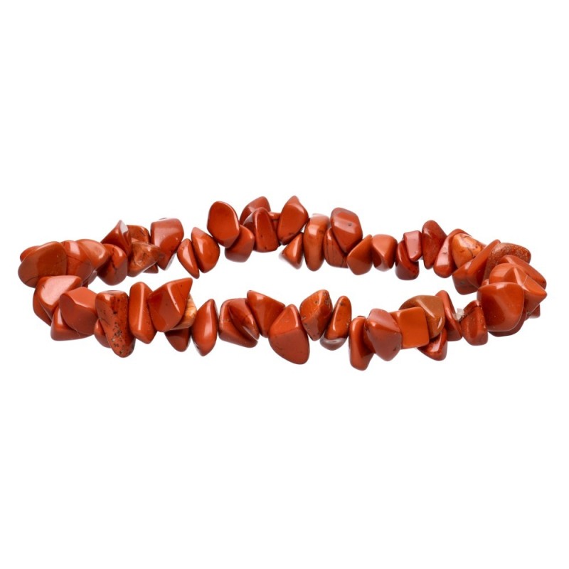 Bracciale con chips di diaspro rosso