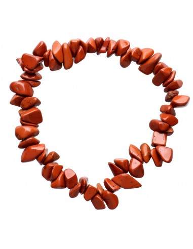 Bracciale con chip di diaspro rosso