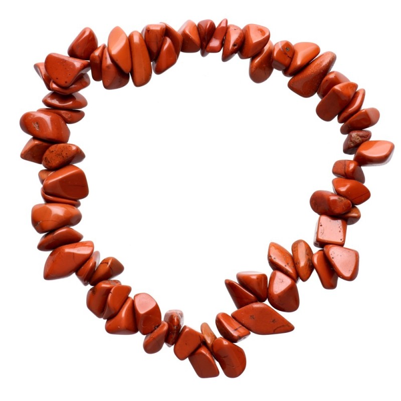 Bracciale con chips di diaspro rosso
