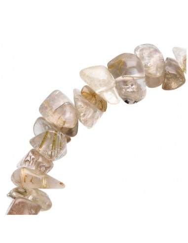 Pulseira de chips de quartzo rutilado