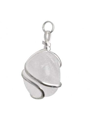 Pendentif en quartz spiralé plaqué...