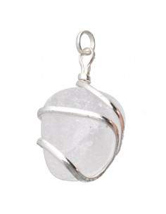 Quartz Pendant with Spiral...