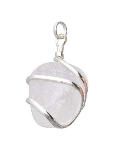 Colgante di Quarzo con Spirale in...