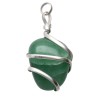 Aventurine Pendant with Silver Plated Spiral