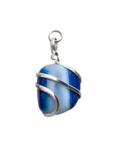 Blue Dyed Agate Pendant...