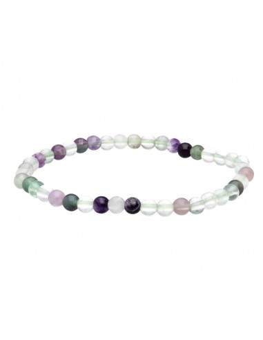 Pulsera di Fluorite Arcobaleno Verde 4mm