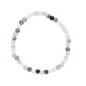 Pulsera de Fluorita Arco Iris Verde 4mm