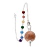 Adularia Mermet Pendulum with Silver Plated Chakras (MER9)