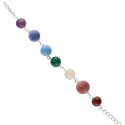 Pêndulo Mermet com Quartzo Branco e Chakras em banho de prata (PEND111)