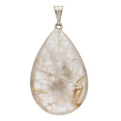 Pendente Goccia di Quarzo Rutile