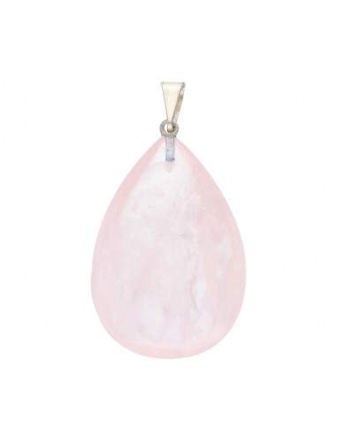 Colgante Goccia di Quarzo Rosa