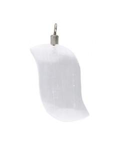 Pendentif feuille de sélénite