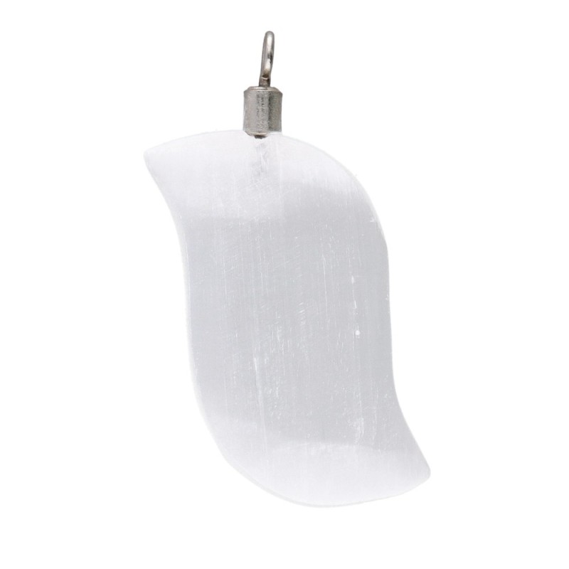 Collana in Selenite Foglia