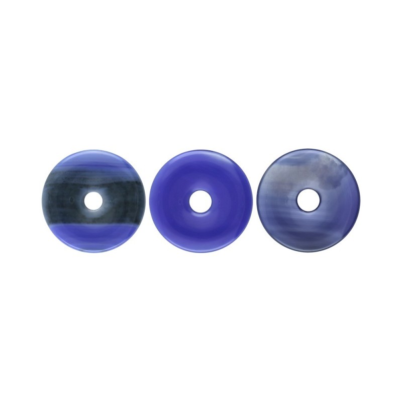 Donut Medio di Agata Blu Tintata
