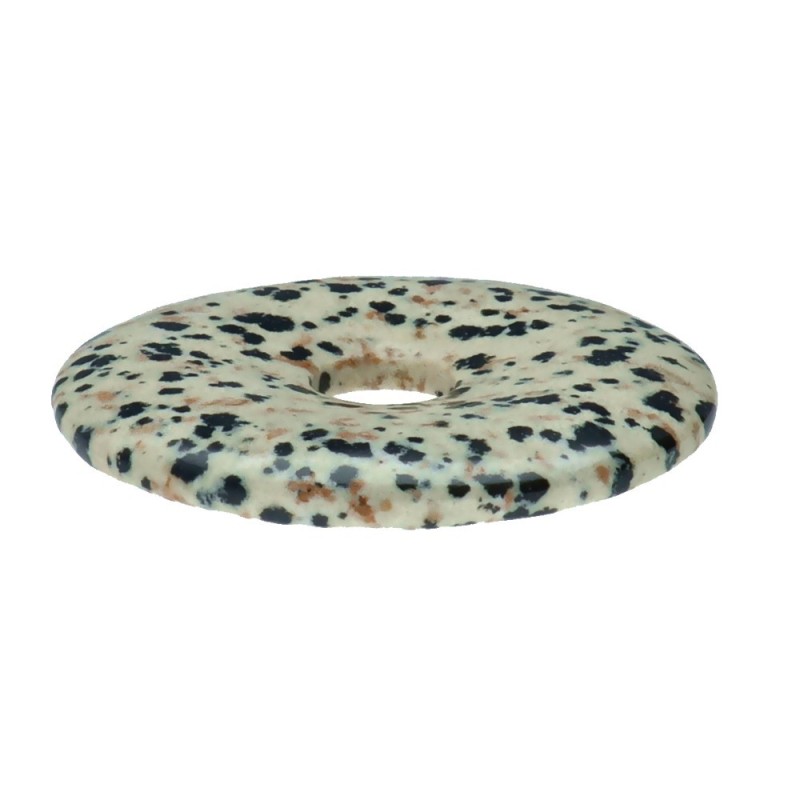 Ciambella piccola in diaspro dalmanita o dalmata