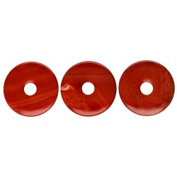 Donut grande de jaspe vermelho