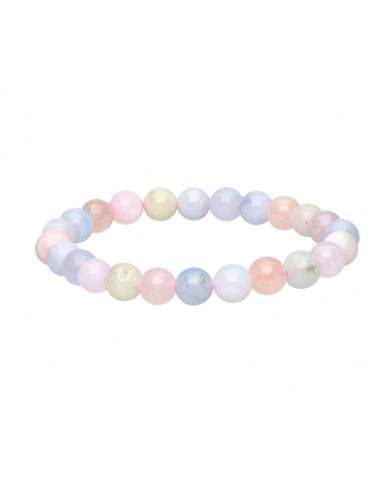Pulsera di Acquamarina e Morganite 8mm