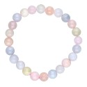 8mm Aquamarine e Morganite Bracelet