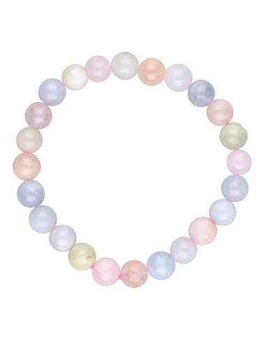 Pulsera di Acquamarina e Morganite 8mm