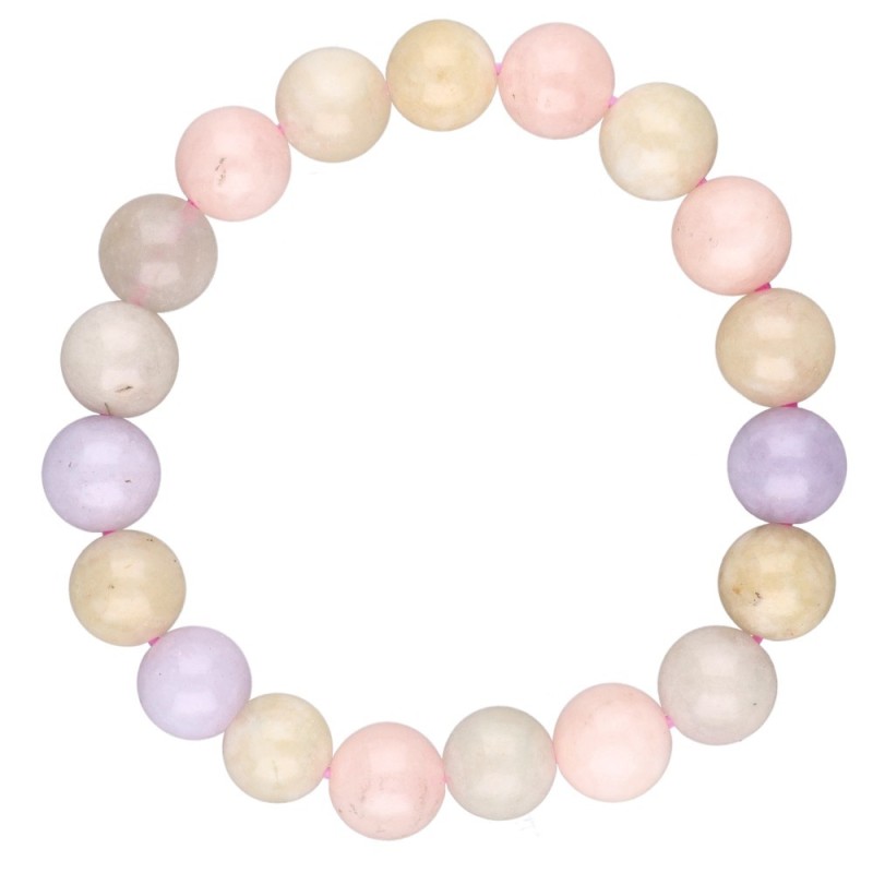Bracciale in Acquamarina e Morganite 10mm