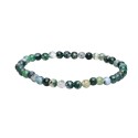 Moss Agate Bracelet 4mm