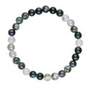 Pulseira mossy ágata 6mm