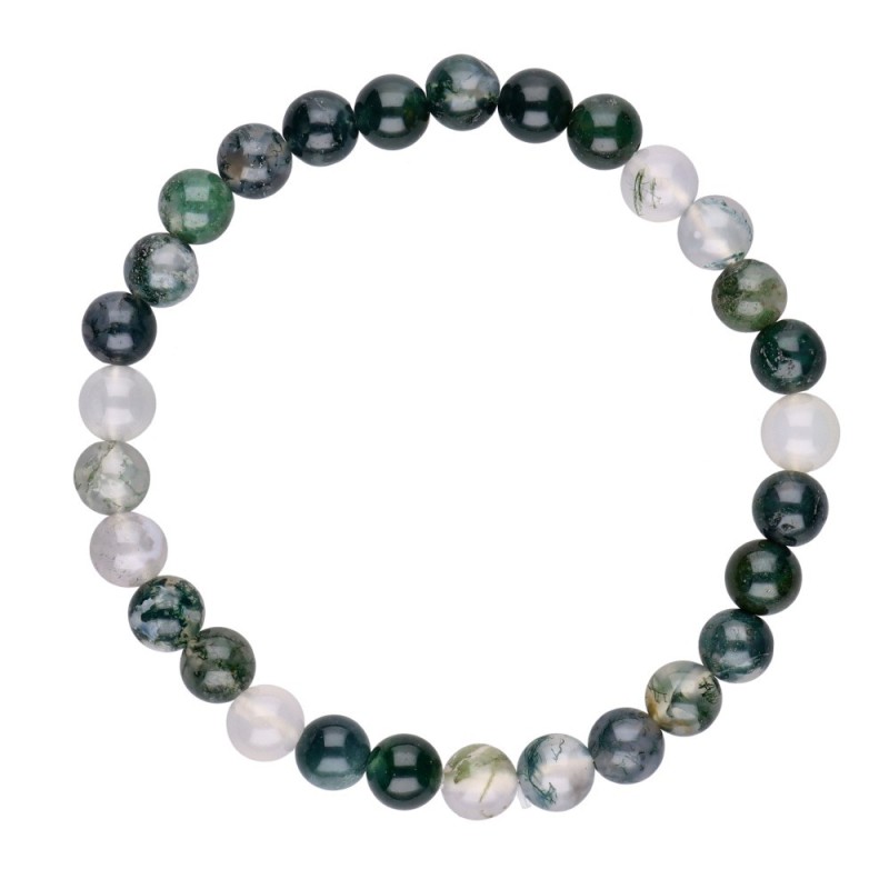 Bracciale in Agata Muschiata 6mm