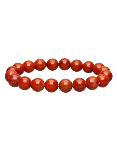 Bracciale in diaspro rosso da 10 mm
