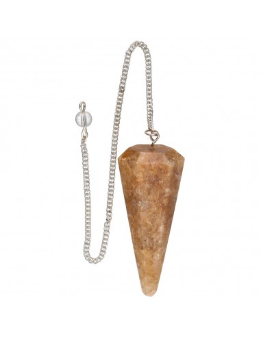 Faceted Orange Quartz Pendulum (FAC22)