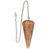 Faceted Orange Quartz Pendulum (FAC22)