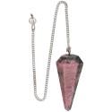 Pendule à facettes en rhodonite (86)