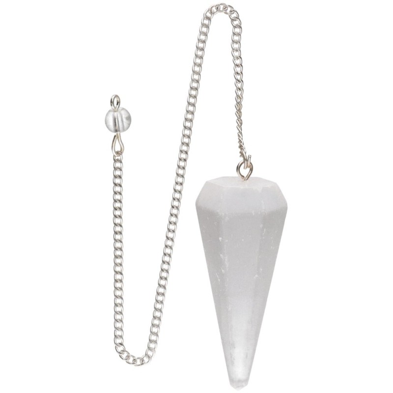 Pendolo Faccettato di Selenite (90)
