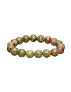 Bracciale di unakite da 10 mm.