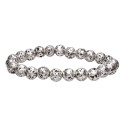 Pulsera de Lava baño Plata 8mm