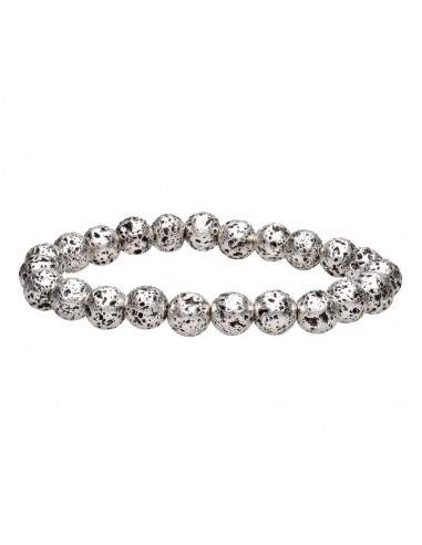 Pulsera di Lava in bagno argentato 8mm