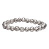 Bracelet de lave 8mm plaqué argent