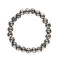 Bracciale in Lava placcato Argento 8mm