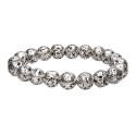 Bracelet de lave plaqué argent 10mm