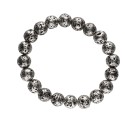 Bracelet de lave plaqué argent 10mm