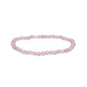 Pulseira de Quartzo Rosa 4mm
