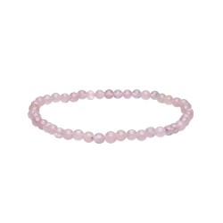 Bracciale in quarzo rosa 4 mm
