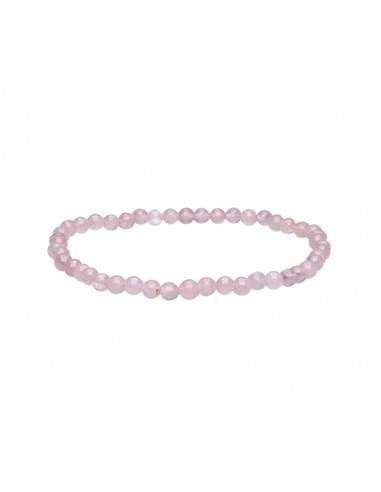 Bracciale in quarzo rosa 4mm