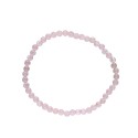 Pulseira de Quartzo Rosa 4mm