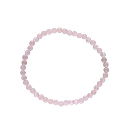 Bracciale in quarzo rosa 4 mm