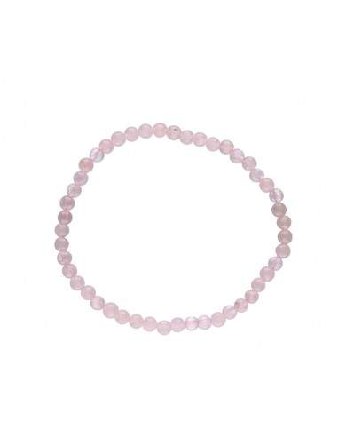 Bracciale in quarzo rosa 4mm